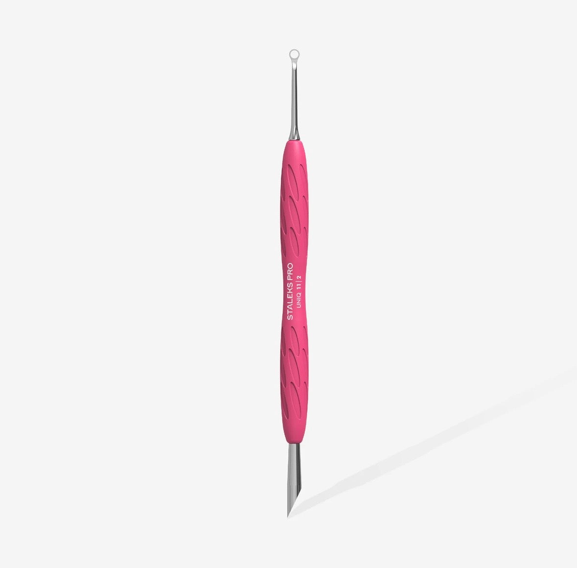 Staleks Manicure Pusher Gummy With Silicone Handle UNIQ 11 Type 2 (beveled and loop pusher)