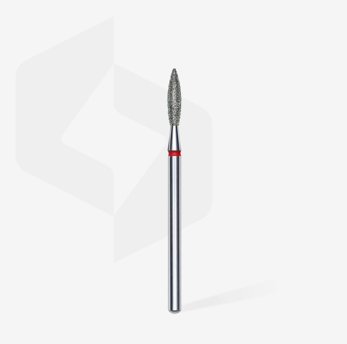 Staleks Diamond Nail Drill Bit Flame Red Head Diameter 2.3 mm/ Working Part 10 mm