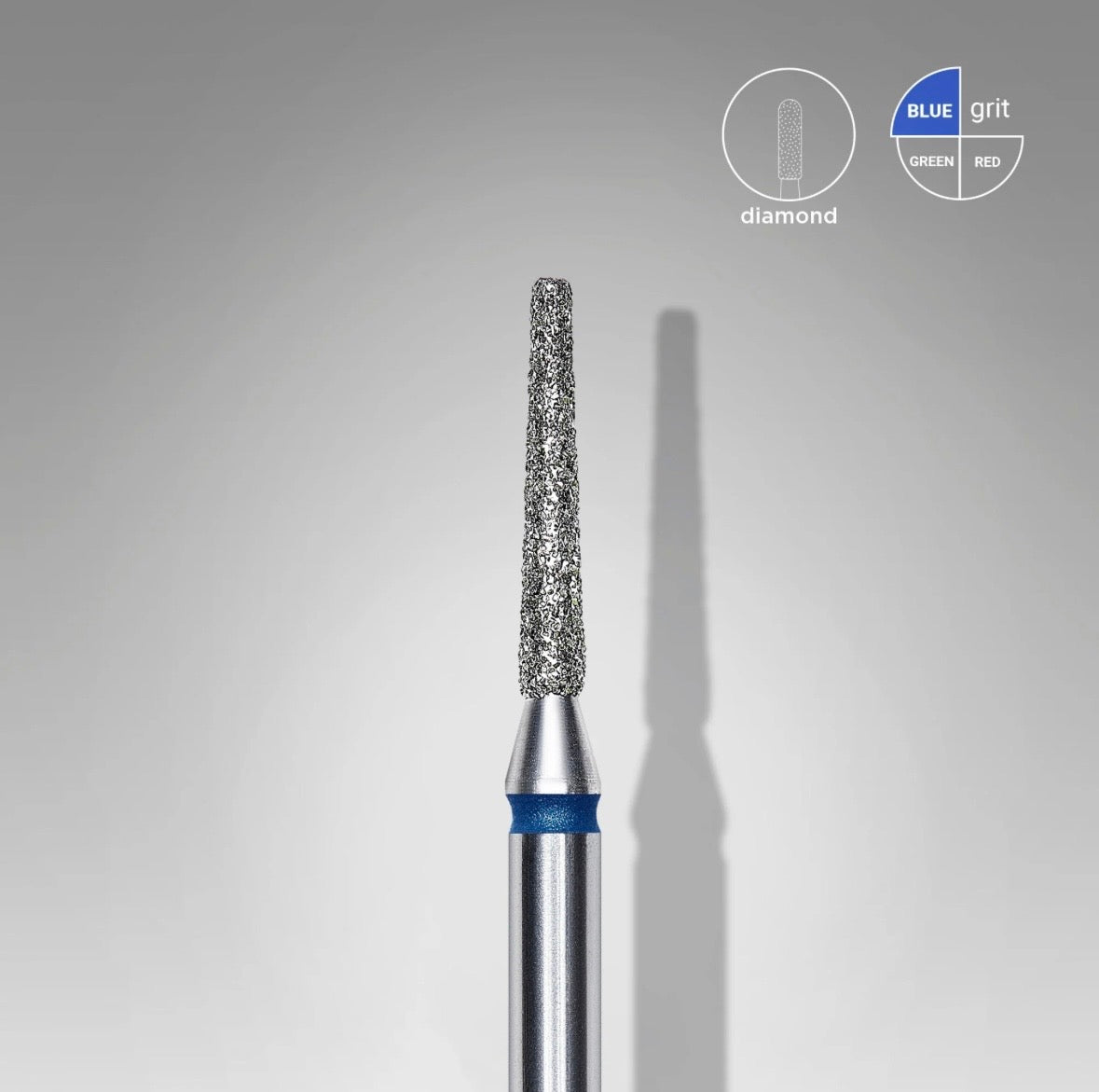 Staleks Diamond Nail Drill Bit Frustum Blue Head Diameter 1.6 mm/ Working Part 10 mm